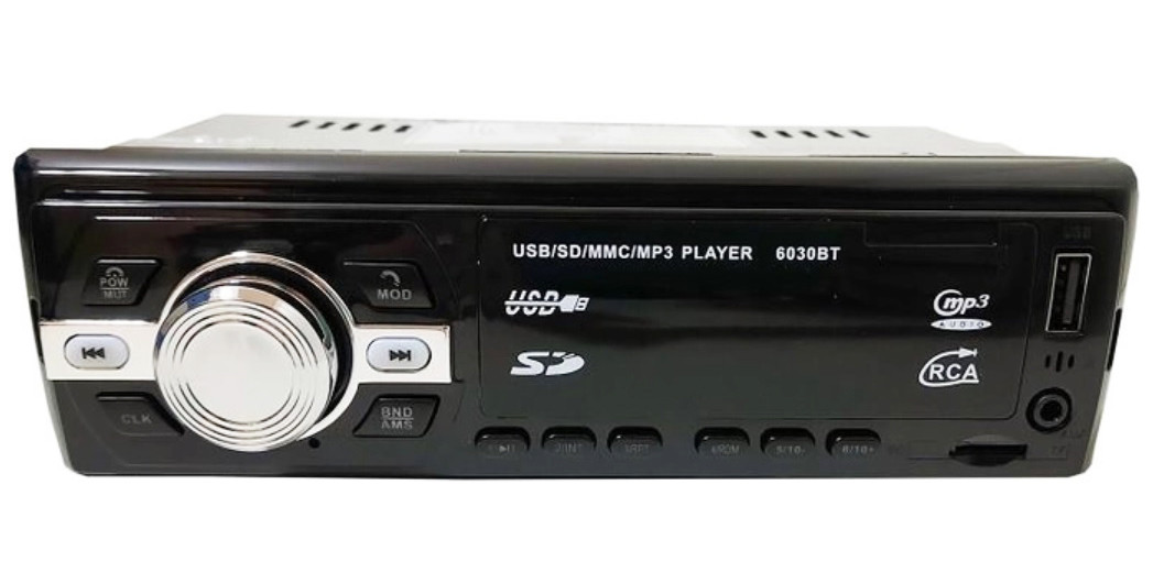 Автомагнітола 6030BT MP3 ISO Bluetooth автомобільна магнітола Чорний
