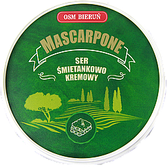 Крем-сир Маскарпоне Осм Бейрун Mascarpone Osm Bierun 250g 12шт/ящ (Код: 00-00014503)