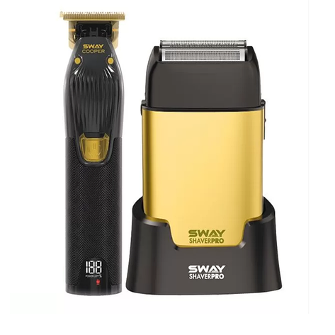 Комбо-набір для стрижки тример і шейвер Sway Cooper, Shaver Pro Gold (115 KIT12), фото 1