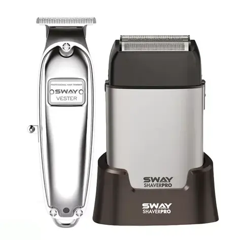 Комбо-набір для стрижки тример та шейвер Sway Vester, Shaver Pro Silver (115 KIT9), фото 1