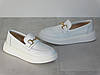Стильні білі шкіряні туфлі лофери жіночі 37р, фото 3