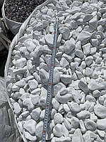 Галька белая мраморная «Тасос» (Греция) (цена за 1 кг от 1 тонны) Биг-бег, 30-60