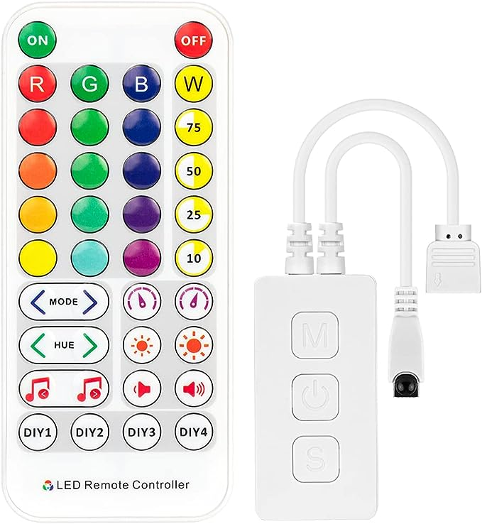 RGB Bluetooth контролер IR 72W 5-24V 35 кнопок для світлодіодної стрічки.