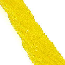 Намистини кришталеві Біконус 2,3х3 мм Ø 0,8 мм (+-160 шт.) Цитрін