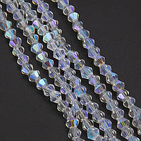 Намистини кришталеві Біконус 5,3х5 мм Ø 1 мм (+-53 шт.) АВ+