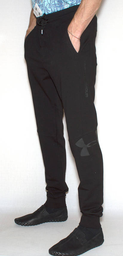 Чоловічі спортивні штани чорні манжет L,XL,XXL S, фото 2