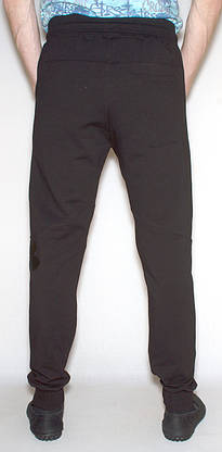 Чоловічі спортивні штани чорні манжет L,XL,XXL, фото 3