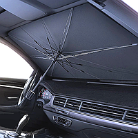 Автомобильная шторка зонт для лобового стекла от солнца 133*76см Зонт шторка лобового стекла Зонт козырек