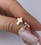 Срібні сережки з покриттям родій 1189.10, фото 2