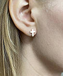 Срібні сережки з покриттям родій 1189.10, фото 5