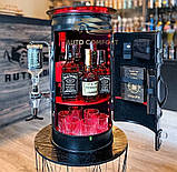 Бочка бар в чорному глянцевому кольорі з підсвіткою, наливатором, оригінальний подарунок боссу., фото 3
