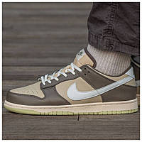 Мужские / женские кроссовки Nike SB Dunk Low Beige Brown, унисекс бежевые кожаные кроссовки найк сб данк