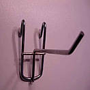 Гачки одинарні на торгову сітку довжина 10 см Ø 4 мм гачки хромовані металеві упаковка 10 шт, фото 2