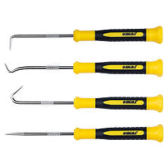 Гачки для видалення сальників та ущільнювальних кілец 4 шт SIGMA, Набір гачків і шил, Гачки для демонтажу