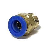 Фітинг латунний для пневмошланга 8 мм, різьблення 1/4 ПАПА, фото 5