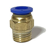 Фітинг латунний для пневмошланга 8 мм, різьблення 1/4 ПАПА, фото 3