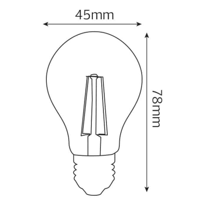 Світлодіодна лампа FILAMENT MINI GLOBE-4 4W Е27 2700К HOROZ ELECTRIC 001-063-0004-010