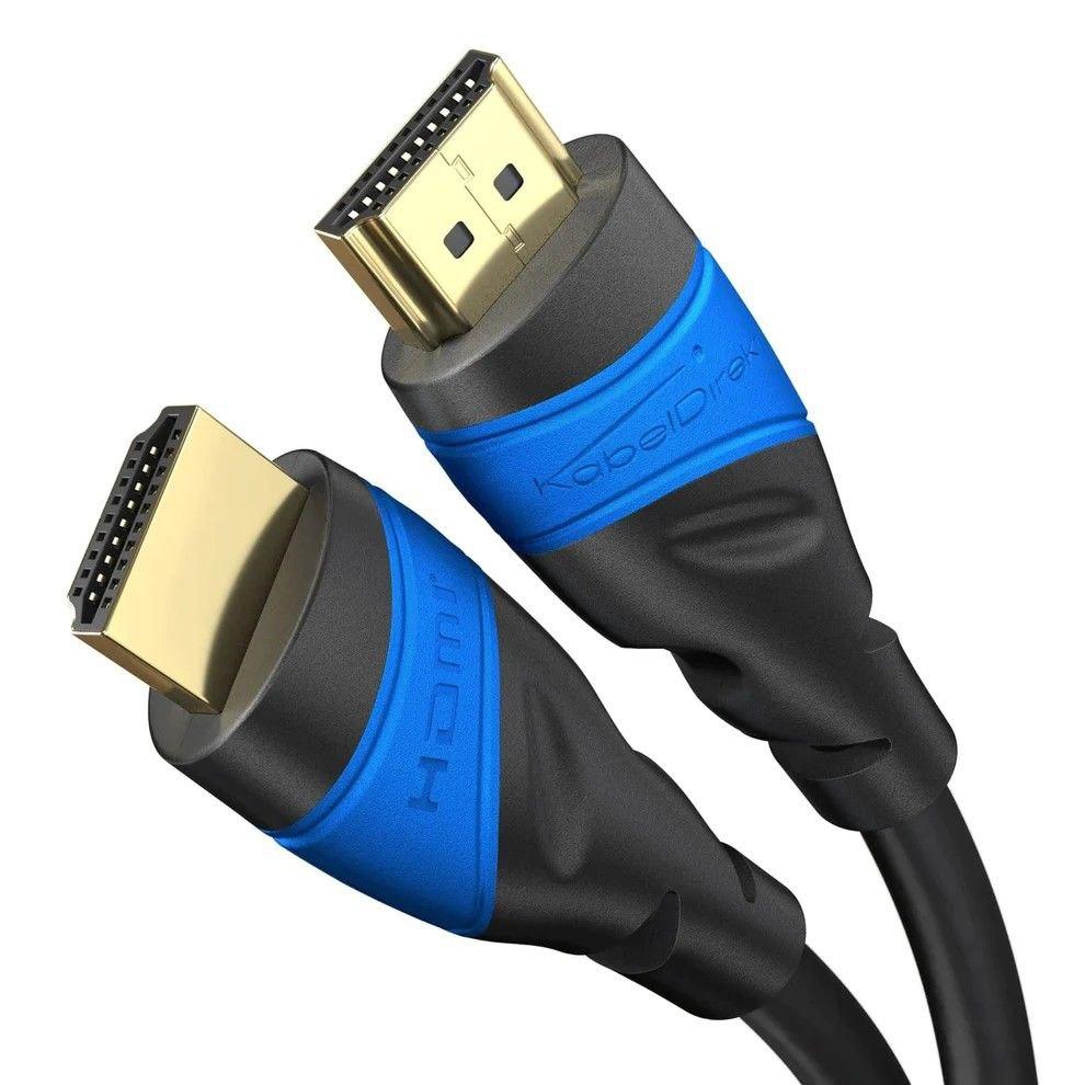 Високошвидкісний кабель HDMI 2.0 від KabelDirekt – з Ethernet, 4K/8K, 3D-ready, ARC, HDR – синій