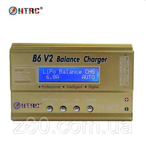 Універсальний зарядний пристрій HTRC B6 V2 80W золотий, фото 2