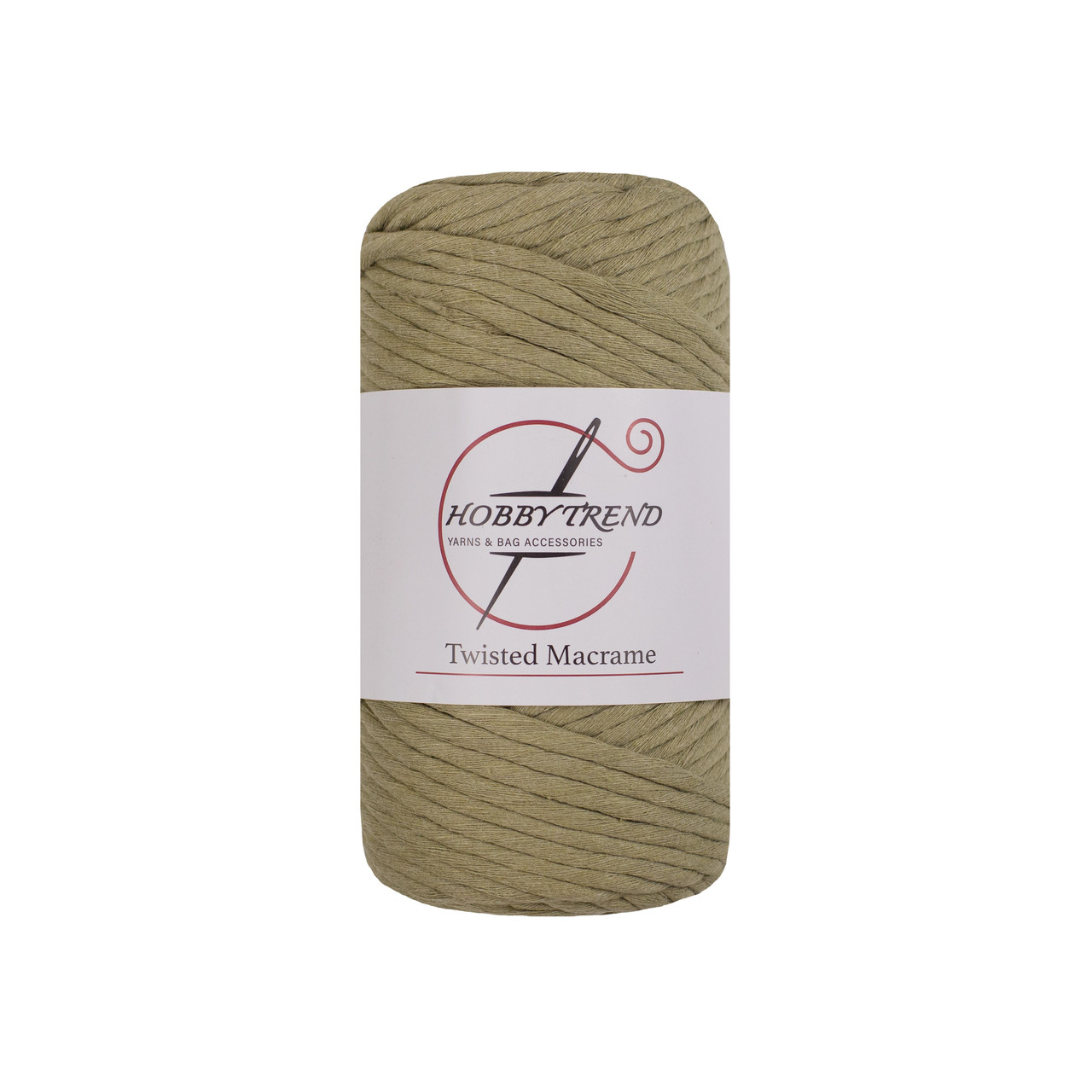 Бавовняний шнур Hobby Trend Twisted. Світла олівка. 250 г, 70м, 3 мм