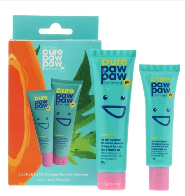 Набір відновлюючих бальзамів для губ Pure Paw Paw Duo Coconut, фото 1
