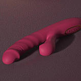 Фалоїмітатор вібратор для жінок Кролик вібратор подвійний із підігрівом Великий жіночий вібратор, фото 2