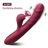 Фалоїмітатор вібратор для жінок Кролик вібратор подвійний із підігрівом Великий жіночий вібратор, фото 3