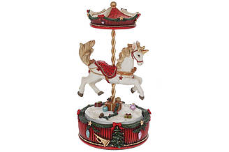 Карусель із конячкою із заводним механізмом та музикою, 20.5см