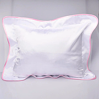 Подушка атлас с цветной каймой 35*45 Розовый