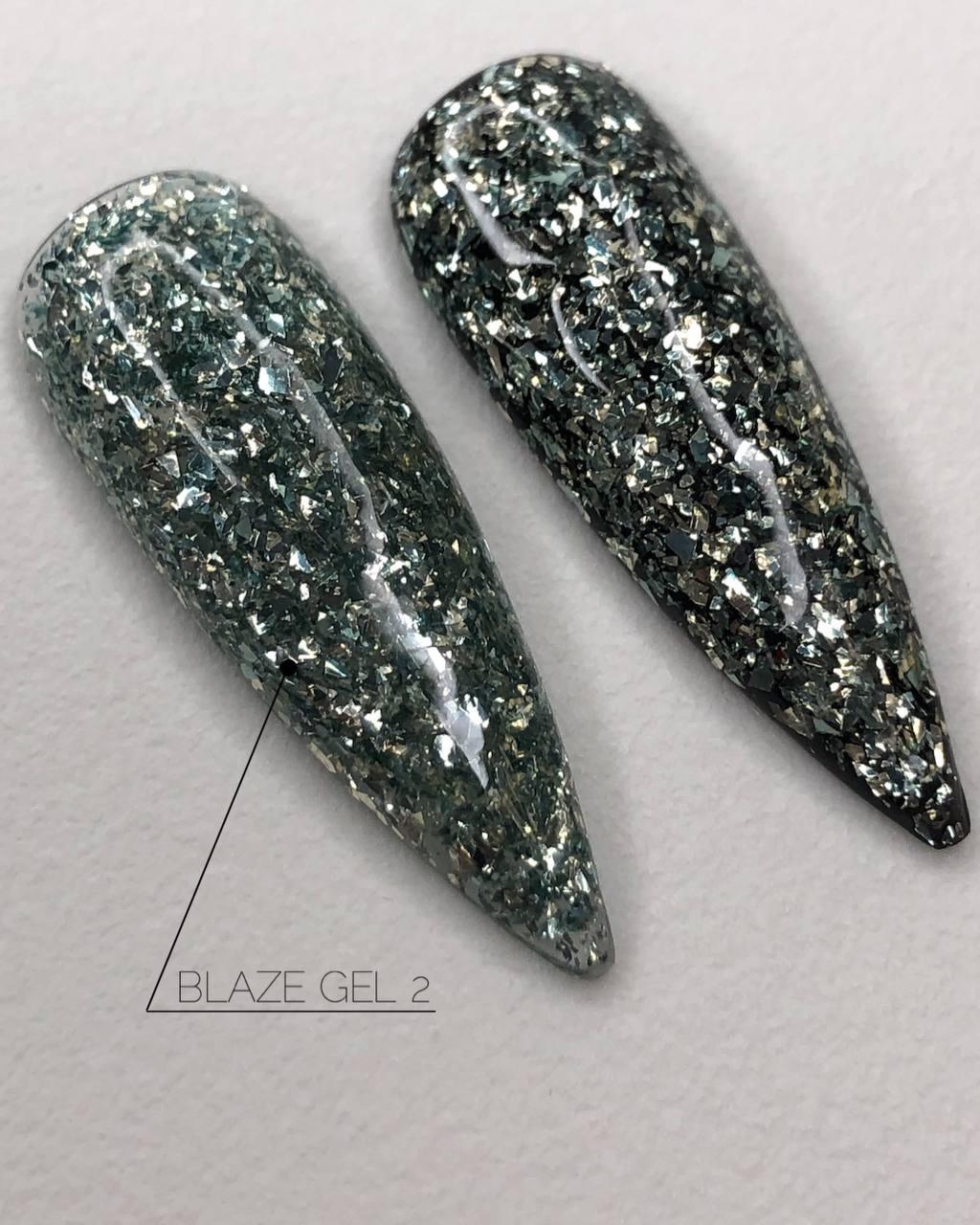 Гель-лак Crooz Blaze (з пластівцями поталі) №2, 8 мл, фото 1