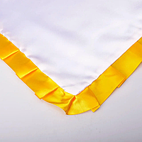 Подушка атлас с цветным рюшем 35*45 Желтый