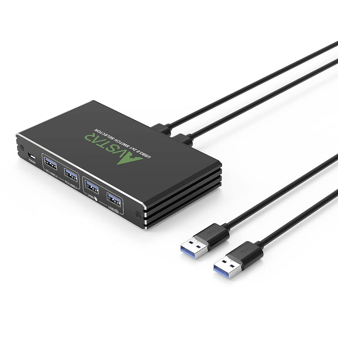 Селектор перемикачів USB 3.1 3.0 KVM-комутатор 4-портових 2-портових комп'ютерів, концентратор периферійного перемикача для сканер, фото 1