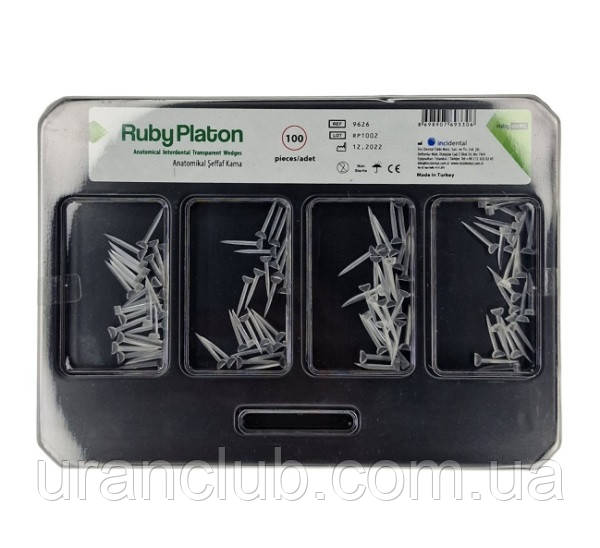 Прозорі клини RubyPlaton 100 шт.
