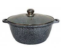 Казан для готування на індукційній плиті, Каструля кругла для кухні з гранітним покриттям 3,2 літра BN-316