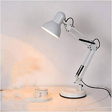Лампа настільна офісна для манікюру затискачем біла лампа на струбцині та на підставці, лампа для школяра NSM-800A