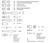 Набір інструментів 110 шт. NEO TOOLS у зручній валізці з хромо-ванадієвої сталі, 1/4, 1/2" CrV, фото 5