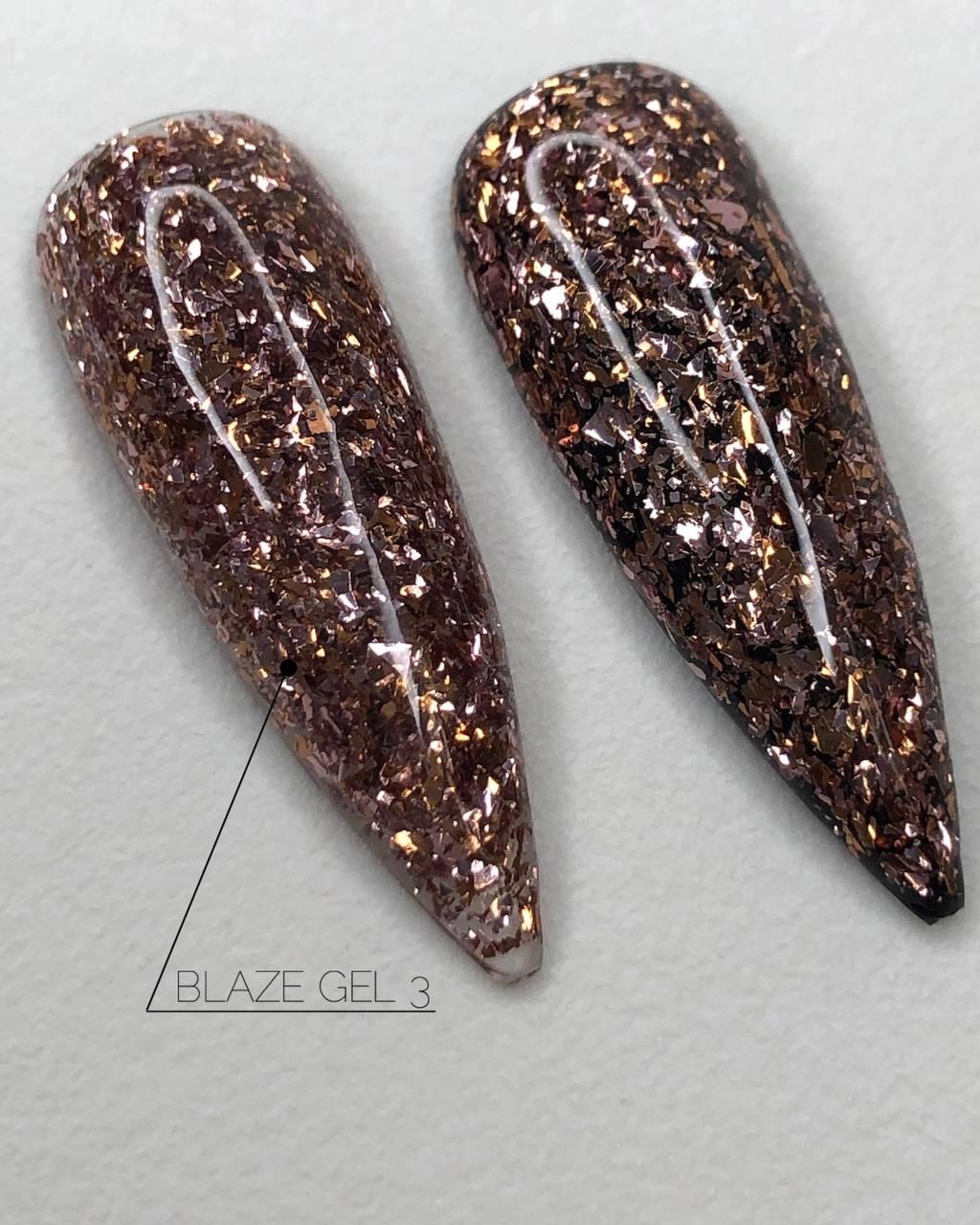 Гель-лак Crooz Blaze (з пластівцями поталі) №3, 8 мл, фото 1