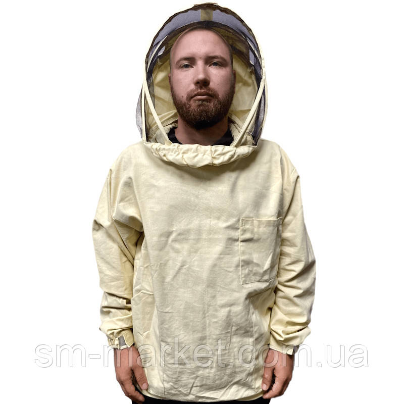 Куртка бджоляра з маскою, тканина - Бавовна, європейська маска Кірея
