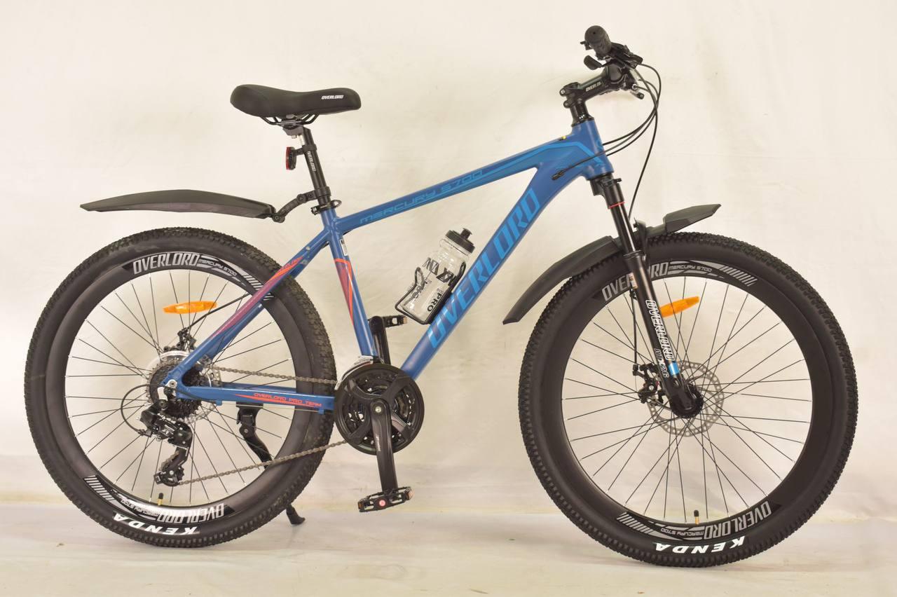 Гірський підлітковий велосипед S700 Mercury-OVERLORD 24 дюйми, Рама 14", 24 швидкості Синій