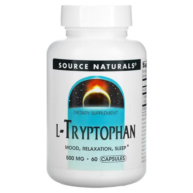 L-Tryptophan 500 mg Source Naturals, 60 капсул