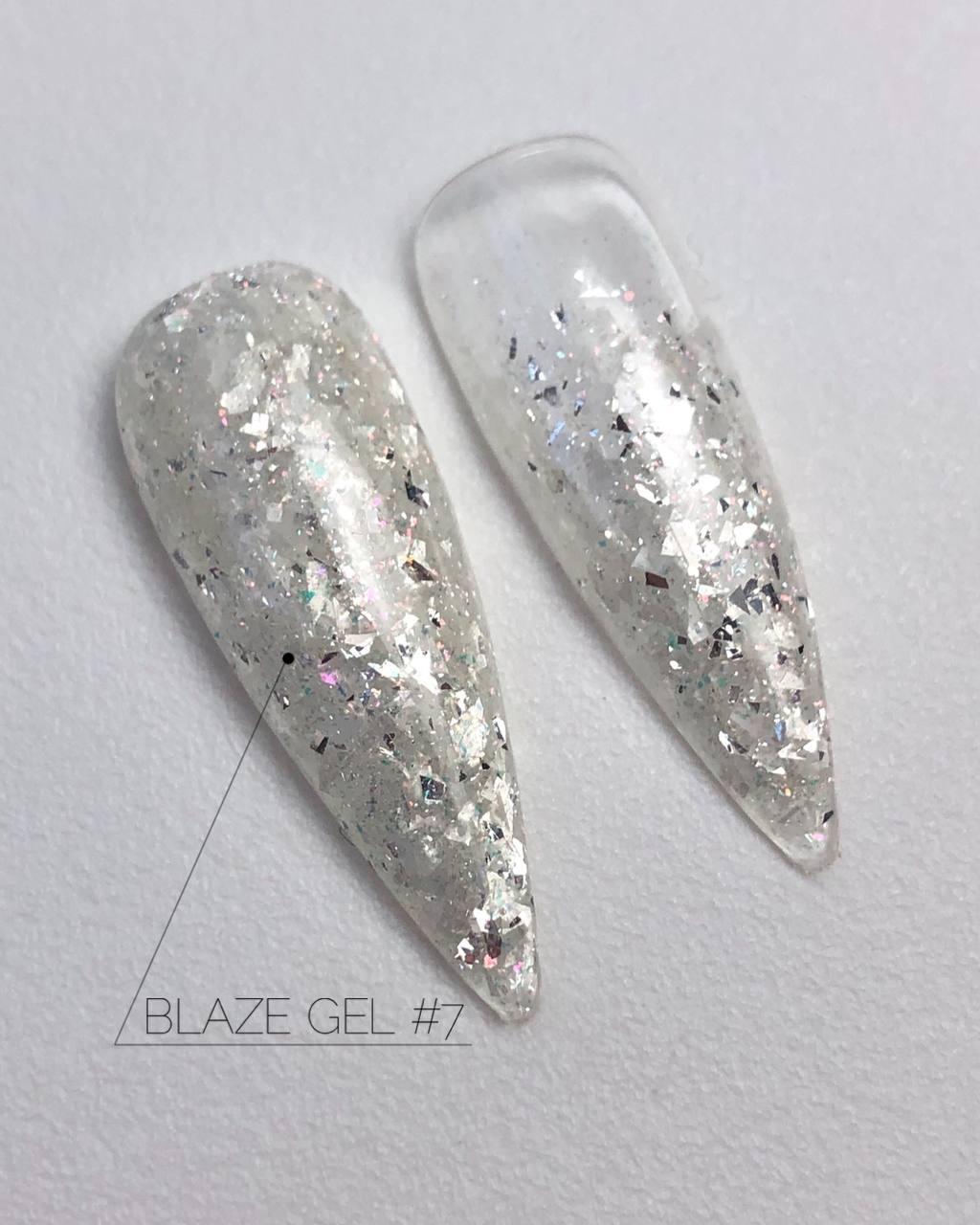 Гель-лак Crooz Blaze (з пластівцями поталі) №7, 8 мл, фото 1