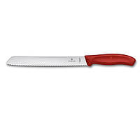 Кухонный нож для хлеба Victorinox SwissClassic Bread 210 мм Красный (6.8631.21B)