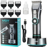 Машинка для стрижки волосся та бороди VGR V 256 Salon Series акумуляторна EL0227