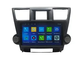 Штатна автомагнітола з навігацією GPS для автомобілів Toyota Highlander 2009-2014 (10") Android 10.1 (4/32)
