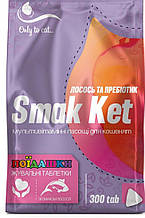 Smak Ket Сердечка мультивітамінні ласощі для котів лосось і біотин, 1 шт.