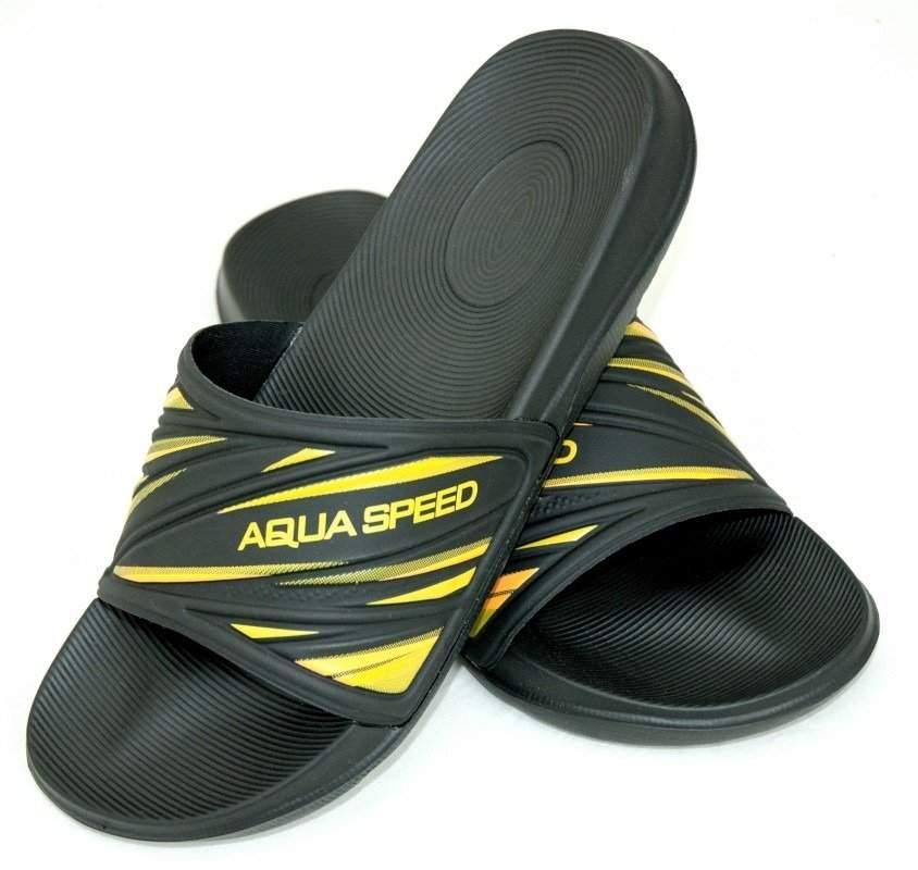 Шльопанці Aqua Speed IDAHO 6818 чорний, жовтий Чол 41 (514-18-41)
