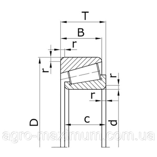 7611A (32311) Підшипник (BP-SKF) АГ, УДА, 2ПТС-4, ЗІЛ