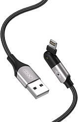 Кабель XO NB176 USB – Lightning 1.2М 2,4А Чорний
