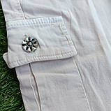 Літні бежеві підліткові  котонові  штани джогери на дівчинку Туреччина Розміри 134,152, фото 3