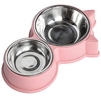 Миска для кошек Taotaopets 132215 Pink с металлической миской 23шт